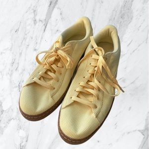Puma Basket Ripstop IC 362340 Yellow Ice Cream Series Sneakers Shoes Mens 10.5
